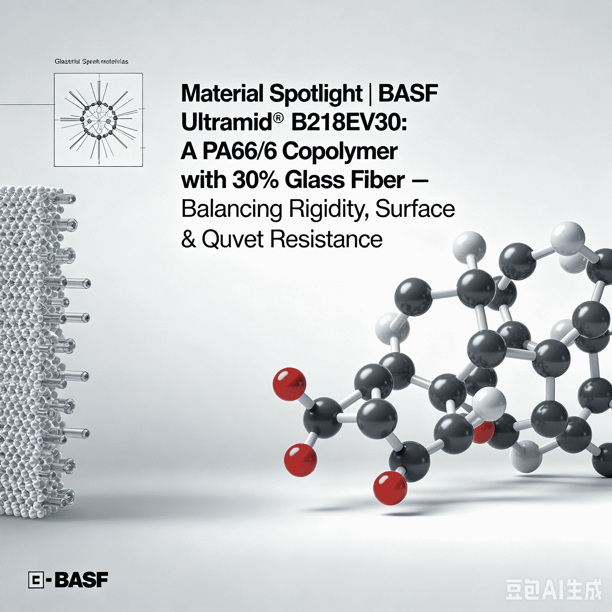 Materiál reflektor | BASF Ultramid® B218EV30: Kopolymer PA66/6 s 30 % skleněných vláken – vyrovnává tuhost, kvalitu povrchu a tepelnou odolnost